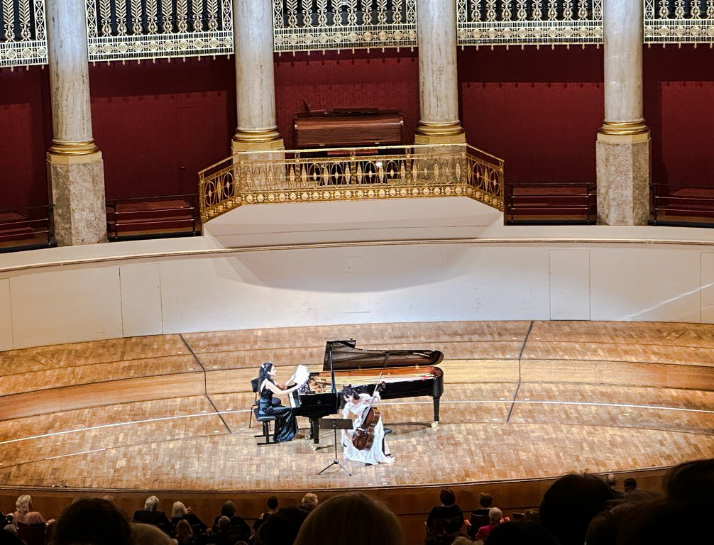 mit Cellistin Maddalena del Gobbo im Wiener Konzerthaus